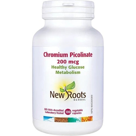Expires April 2026 Clearance New Roots Chromium Picolinate 200mcg 100 Vegetable Capsules