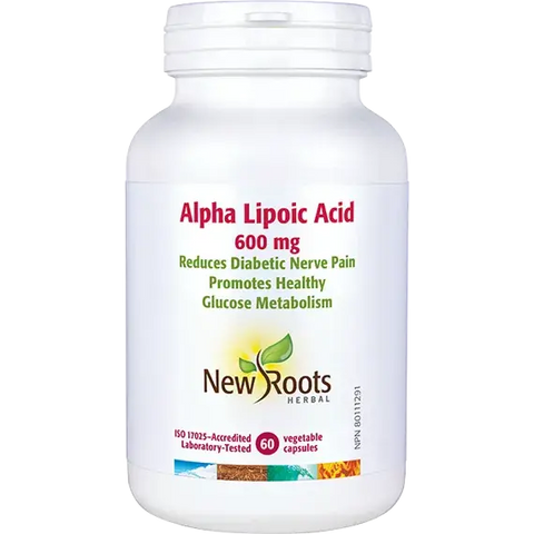New Roots Herbal Alpha Lipoic Acid 600mg 60 Capsules