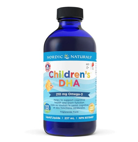 Nordic Naturals Children's DHA 210mg Omega-3 Liquid Great Strawberry Taste - YesWellness.com