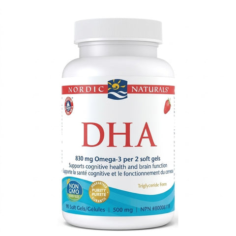 Nordic Naturals DHA 500mg Strawberry 90 Softgels