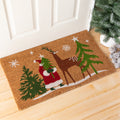 Now Designs by Danica Santa's Reindeer Christmas Doormat