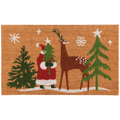 Now Designs by Danica Santa's Reindeer Christmas Doormat