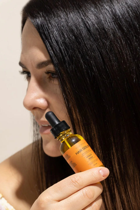 Nuez Acres Hair Serum Nourish & Strengthen with Pecan & Rosemary Oils - Yeswellness.com