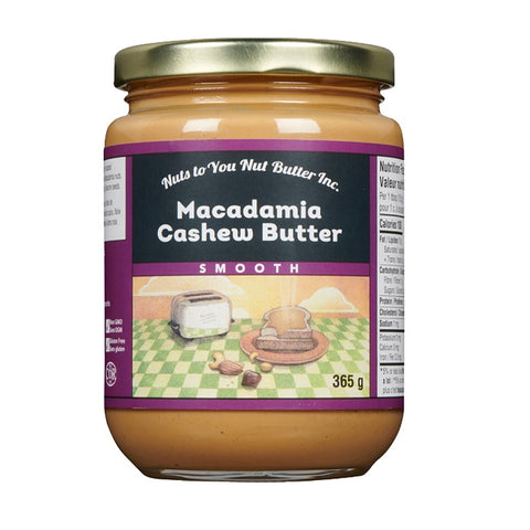 Nuts to You Macadamia Cashew Butter Smooth 365g