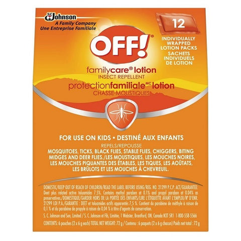 OFF! FamilyCare Insect and Mosquito Lotion Pack of 12