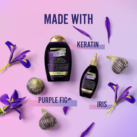 OGX Blonde enhance Purple Fig and iris Toning Shampoo, 385 ml.