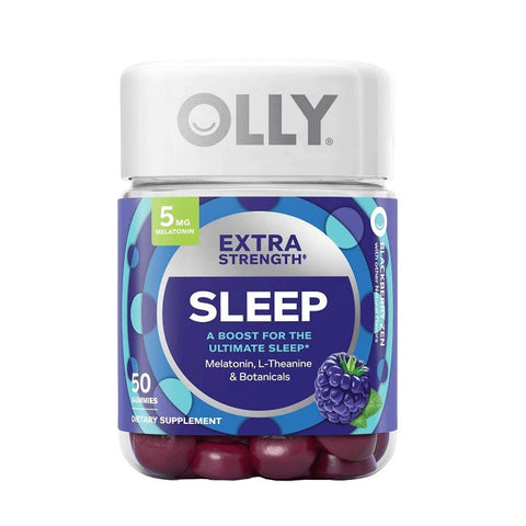 Expires May 2026 Clearance OLLY Extra Strength Sleep Gummy Supplement Blackberry Zen 50 Gummies