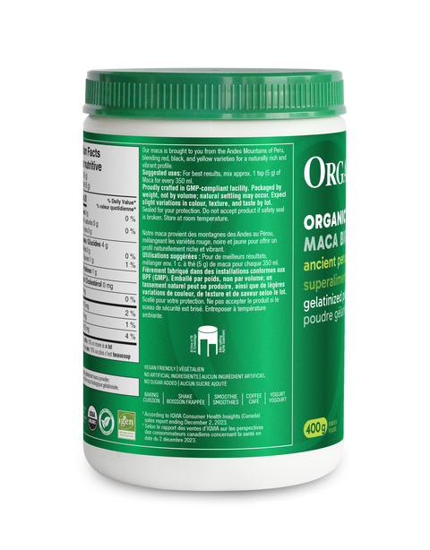 Organika Organic Maca Powder Gelatinized Powder