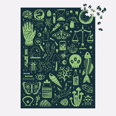 Occult and Curious 1000 Piece Glow in the Dark Puzzle