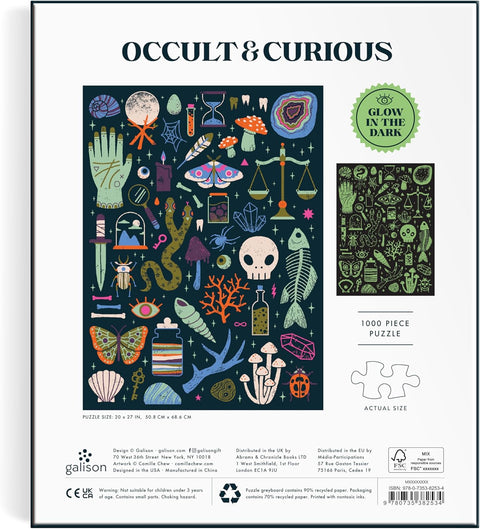 Occult and Curious 1000 Piece Glow in the Dark Puzzle