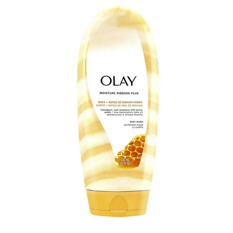 Olay Moisture Ribbons Plus Body Wash 532mL - Shea +Manuka Honey