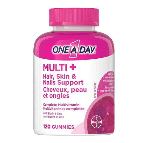 One A Day Multi+ Hair, Skin & Nails Support Complete Multivitamin 120 Gummies
