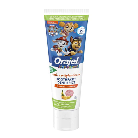 Orajel Kids Paw Patrol Anti-Cavity Fluoride Toothpaste Natural Fruity Bubble Flavour 119g