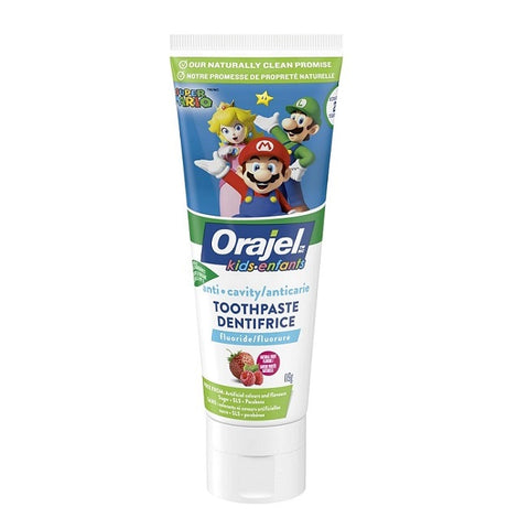 Orajel Kids Super Mario Anti-Cavity Fluoride Toothpaste Natural Fruit Flavour 119g