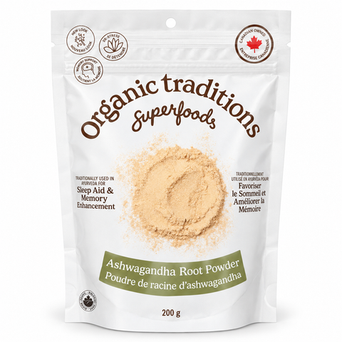 Organic Traditions Ashwagandha Root Powder 200g - Yeswellness.com