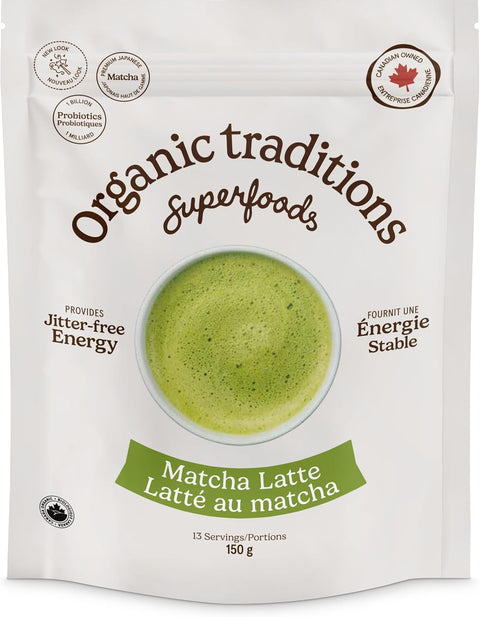 Organic Traditions Matcha Latte with Probiotics 150g