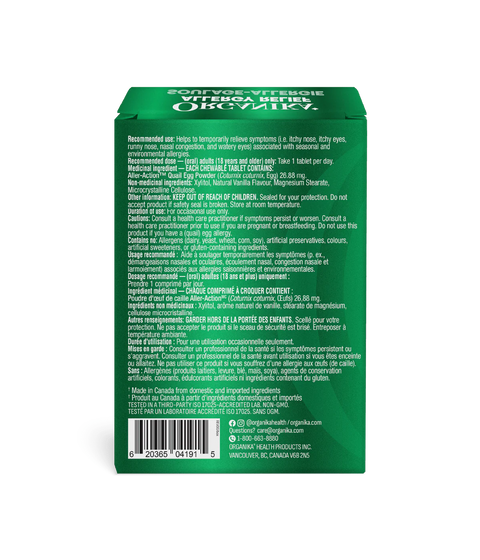 Organika Allergy Relief Chewable 60 Tablets