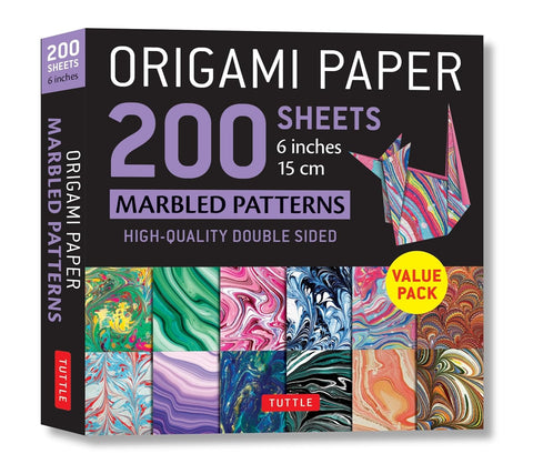 Origami Paper 200 sheets Marbled Patterns