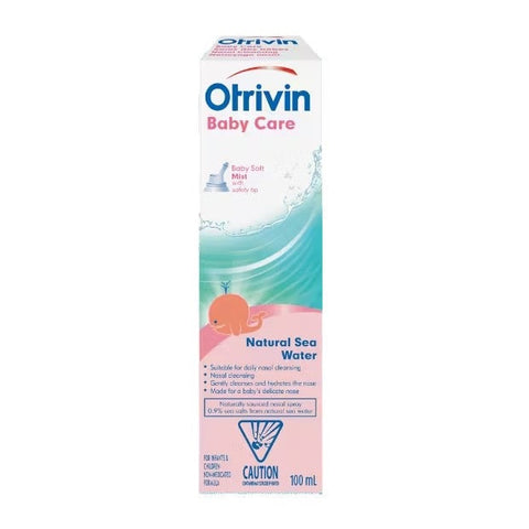 Expires April 2026 Clearance Otrivin Baby Care Natural Sea Water Nasal Cleansing 100mL