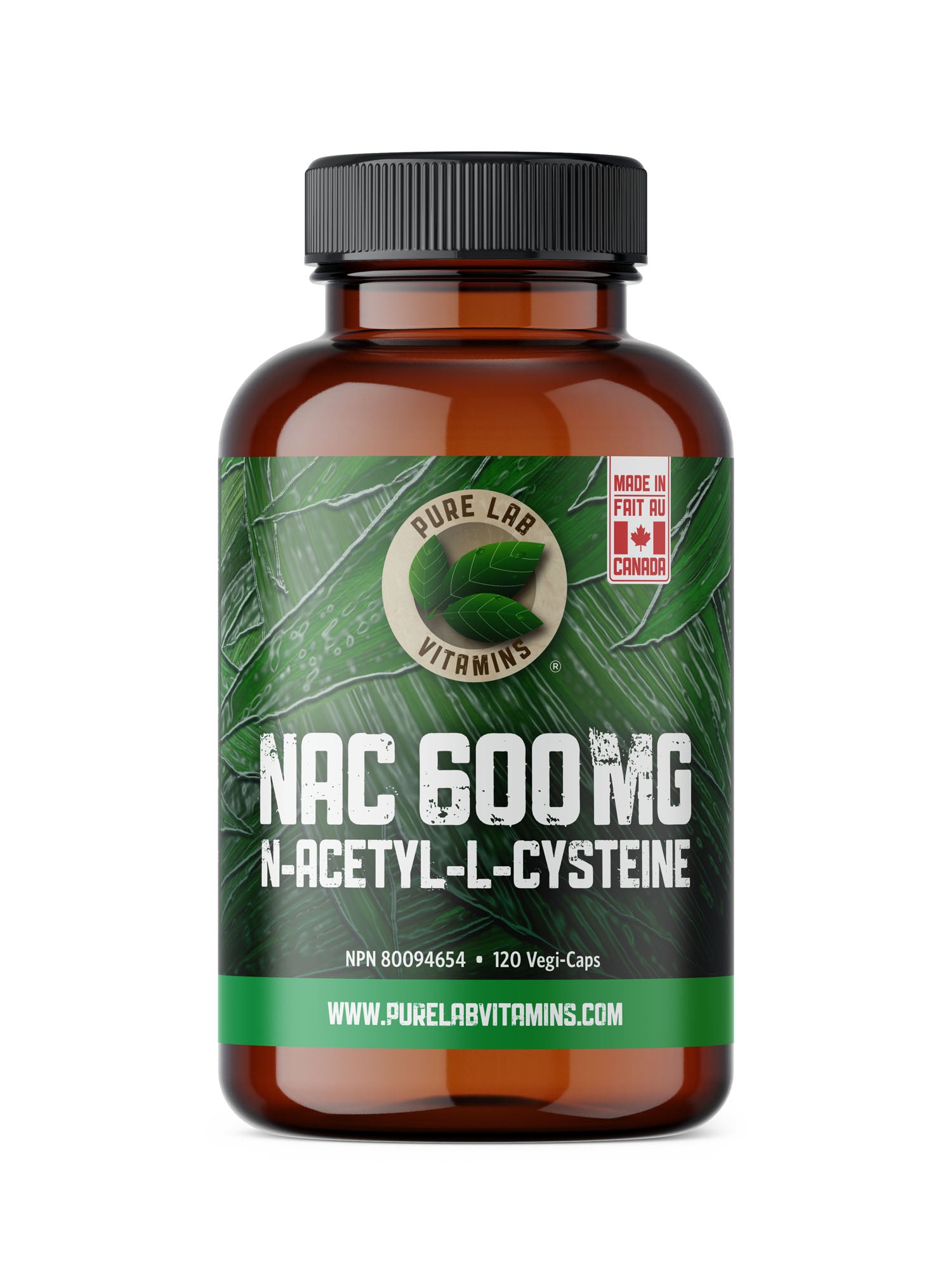Pure Lab Vitamins NAC 600mg 120 Veg Capsules
