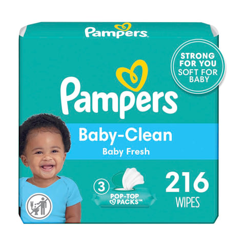 Pampers Baby Clean Wipes Baby Fresh 216