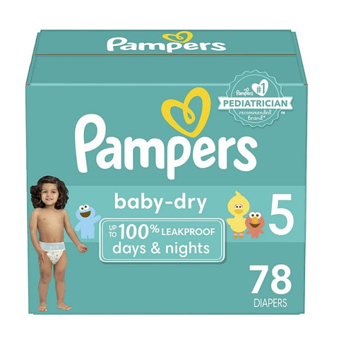 Pampers Baby Dry Diapers Size 5 Diapers - YesWellness.com