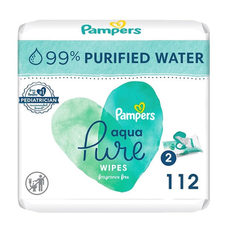 Pampers Purified Water Aqua Baby Wipes - YesWellness.com