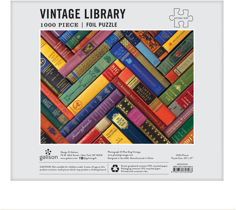 Phat Dog Vintage Library 1000 Piece Foil Stamped Puzzle