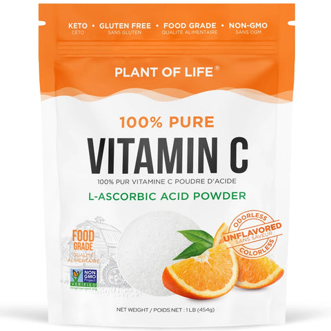 Plant of Life Pure Ascorbic Acid Vitamin C Pure Powder 454g