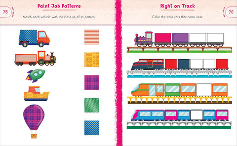 Preschool Activity Book Trucks, Cars, and Airplanes