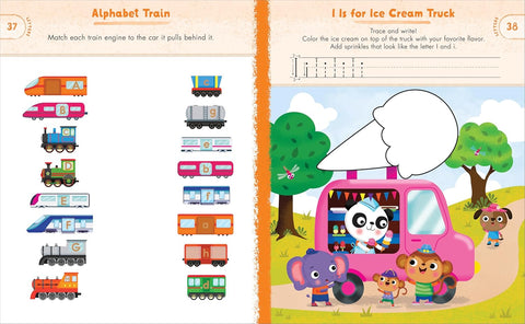Preschool Activity Book Trucks, Cars, and Airplanes