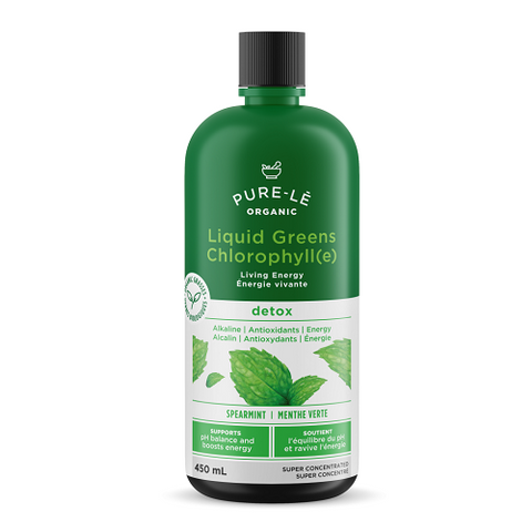 Pure-le Natural Liquid Greens Chlorophyll Super Concentrated - Detox Antioxidants Mint new label