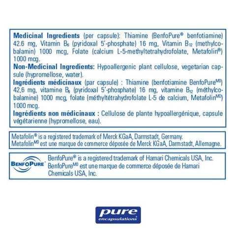 Pure Encapsulations MethylAssist 90 Veg Capsules Ingredients
