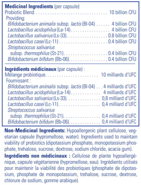 Pure Encapsulations Probiotic GI 60 veg capsules-ingredients