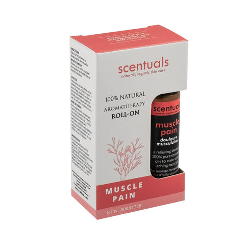 Scentuals 100% Pure Essential Oil Muscle Pain Aromatherapy Roll On