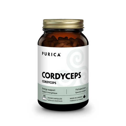 Purica Cordyceps Micronized Mushrooms - Energy Support Vegan Caps