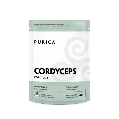 Purica Cordyceps Micronized Mushrooms - Energy Support Vegan Caps