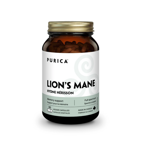 Purica Lion's Mane Micronized Mushrooms - Memory Support Vegan Caps