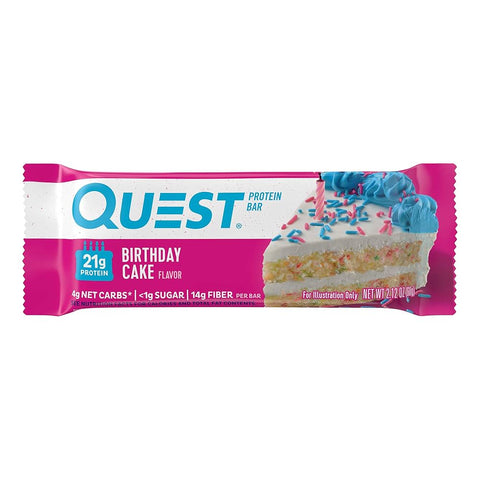 Quest Protein Bar Birthday Cake Box (12 bars x 60 grams)