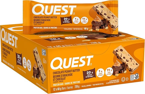 Quest Protein Bar Chocolate Peanut Butter Box (12 bars x 60 grams)