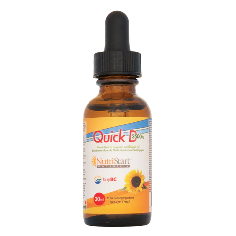 NutriStart Quick D 2500 IU Liquid Vitamin D Organic Base Emulsified