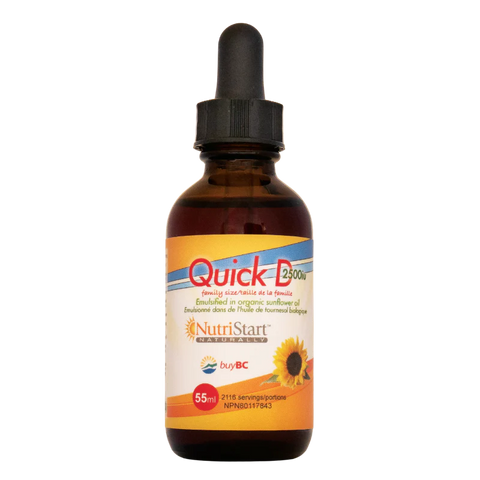 NutriStart Quick D 2500 IU Liquid Vitamin D Organic Base Emulsified