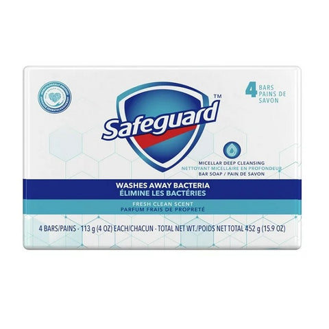 Safeguard Bar Soap Fresh Clean Scent 4 x 113g