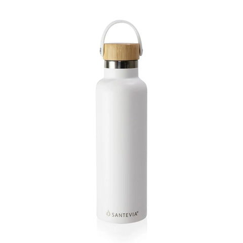 Santevia Stainless Steel White Water Bottle