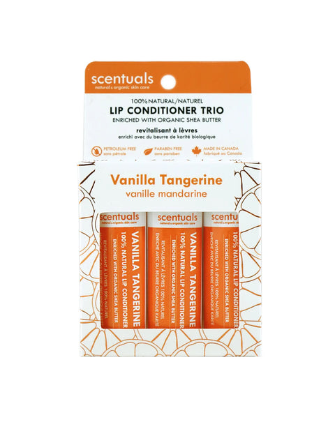 Scentuals 100% Natural Lip Conditioner Vanilla Tangerine 3 x 6g