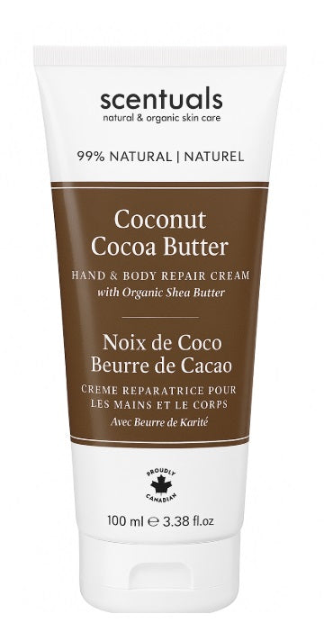 Scentuals 99% Natural Coconut Cocoa Butter Hand Repair Cream 100mL
