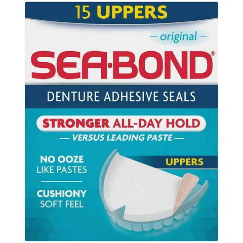 Sea-Bond Denture Adhesive Seals Original Uppers 15 Count