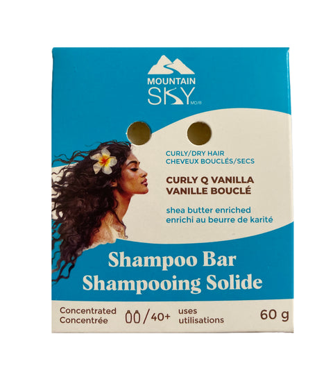 Mountain Sky Shampoo Bar Curly Q Vanilla 60g