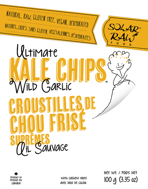 Solar Raw Ultimate Kale Chips Wild Garlic 100g x 12