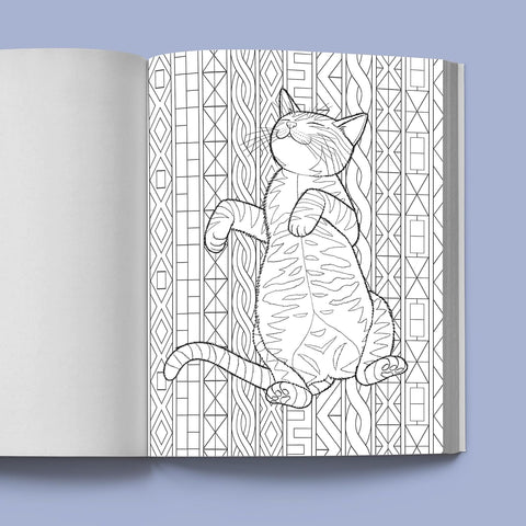 Stress Relief Cat Coloring Book